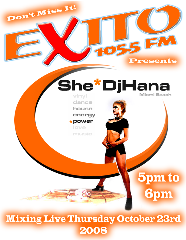 2008-10-23 DJ Hana Mixing Live At The Exito 105.5 Studios