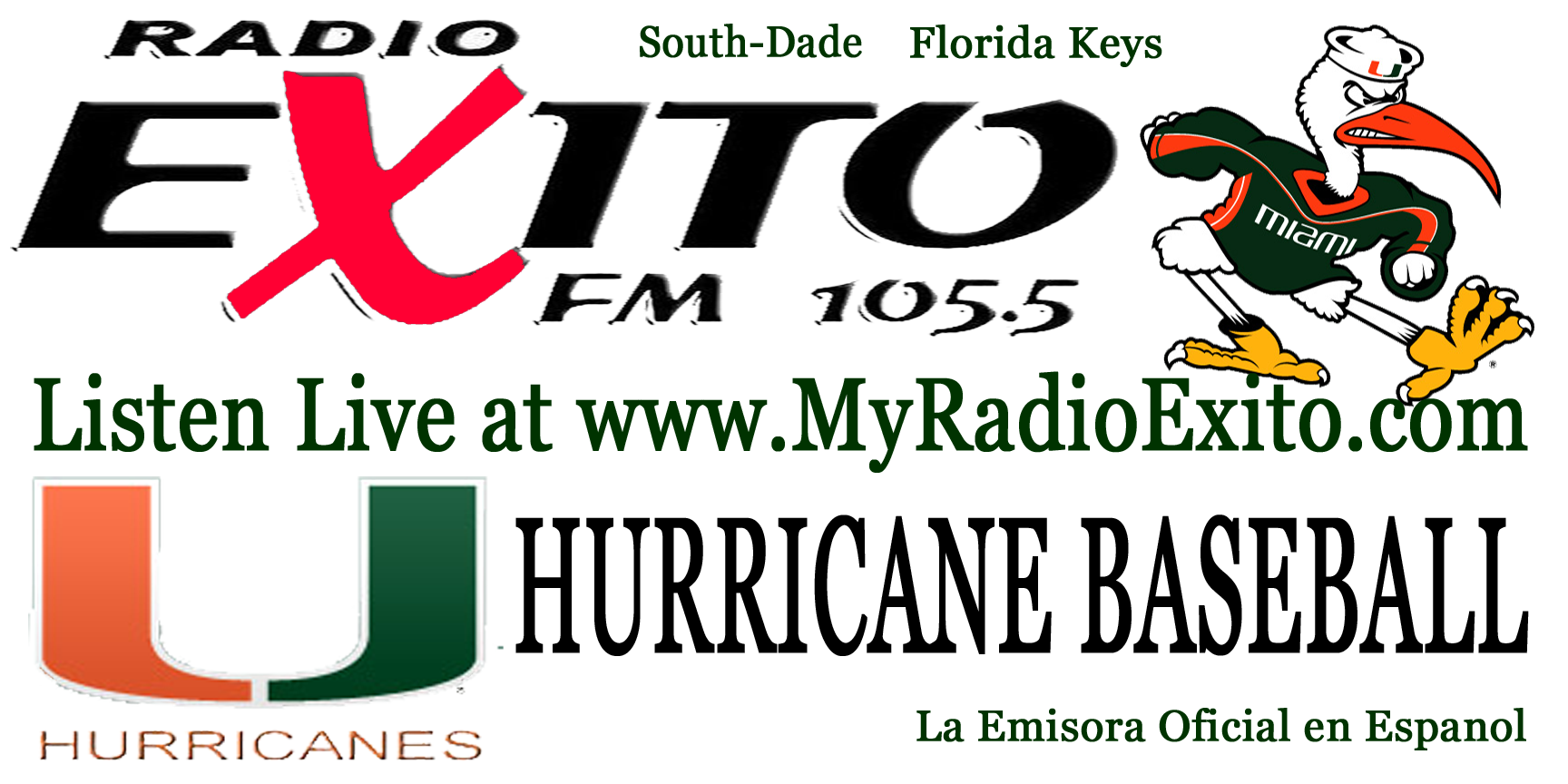 Miami Hurricane Sports is on Radio Exito 105.5