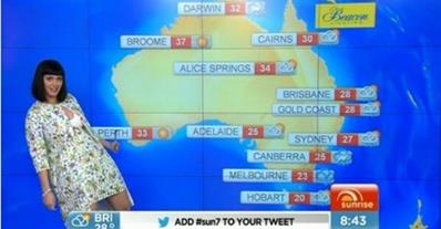KATY PERRY: Hosts The Weather In Australia!