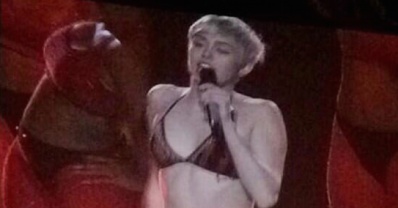 Miley Cyrus performs in her undies after missing BANGERZ costume change