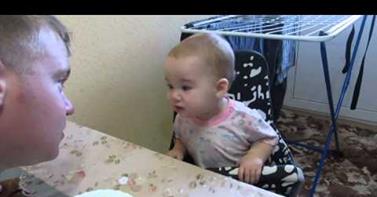 WATCH: Baby has converstaion with Dad