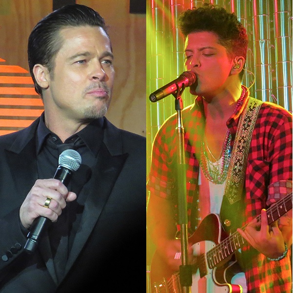 WATCH: Brad Pitt joins Bruno Mars onstage at charity event