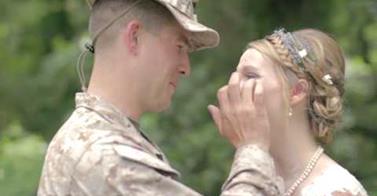 WATCH: Marine Daniel Atwood Surprises Sister On Her Wedding Day