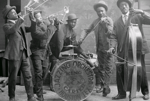 The King & Carter Jazzing Orchestra photographed in Houston, Texas, January 1921.