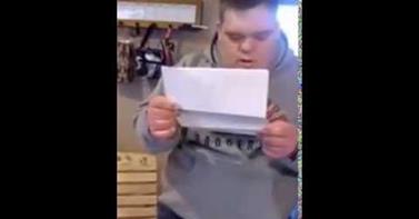 An 18-Year-Old with Down Syndrome Finds Out He Got Into College [Video]