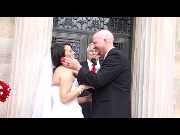 Kid Shouts "Ew" During a Wedding Kiss!