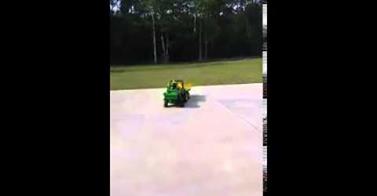 WATCH: Child Falls Asleep At The Wheel Of Their Toy Car