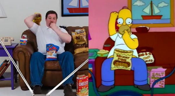 WATCH: Guy Recreated a Scene from "The Simpsons" in Real Life