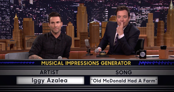 Wheel Of Musical Impressions w/ Adam Levine {WATCH}